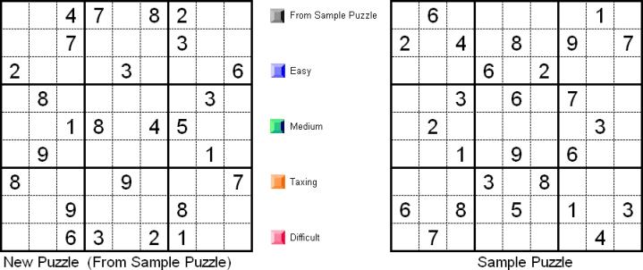 Use Sudoku.xls to generate Su Doku puzzles of whatever level you want
